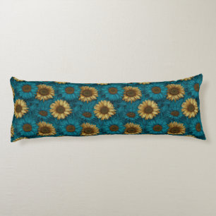 Sunflower Floral Decorative Design Luxury Maternit Body Cushion