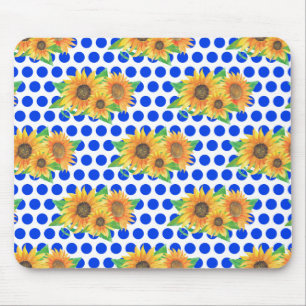 Sunflower Floral Embroidery Mouse Pad