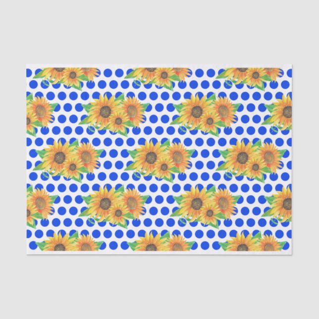 Sunflower Floral Embroidery Tissue Paper (Front)