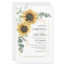 Sunflower Floral Eucalyptus Wedding Invitation