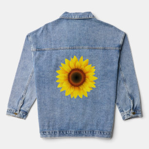 Sunflower Floral Flower Denim Jacket