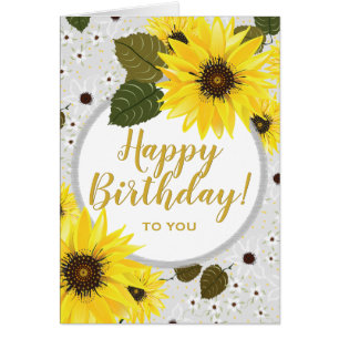 Sunflower Floral Garden Birthday