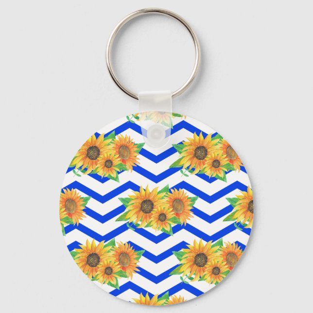 Sunflower Floral Gardens Key Ring (Front)