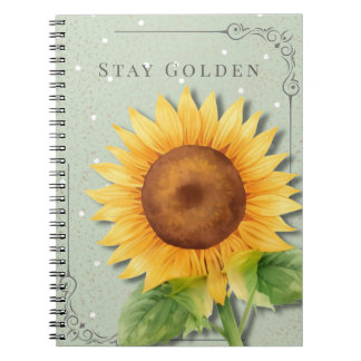 Sunflower Floral Notebook | Stay Golden Journal