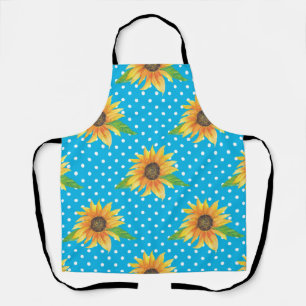 Sunflower Floral Outline Apron