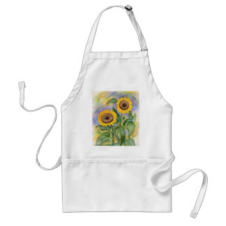 Sunflower Floral Painting Art Apron