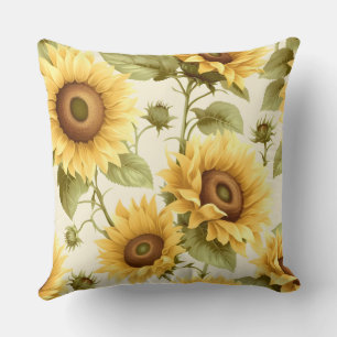 Sunflower Floral Pattern  Cushion