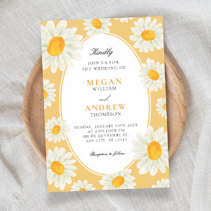 Sunflower Floral seamless pattern wedding Invitation