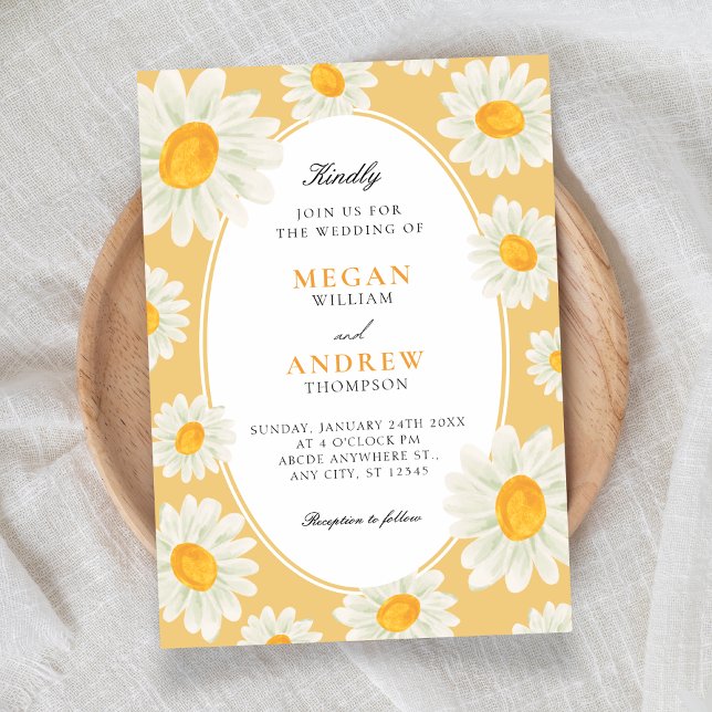 Sunflower Floral seamless pattern wedding Invitation (Creator Uploaded)