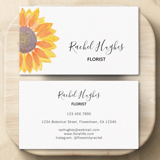 Sunflower Florist Business Card (Creator Uploaded)