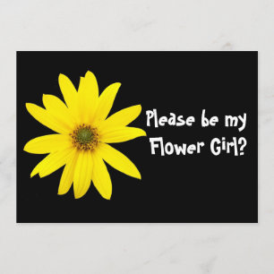 Sunflower Flower Girl Request Card