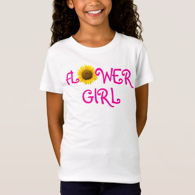 Sunflower Flower Girl T-Shirt (Front)