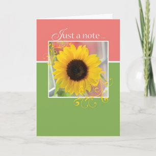 Sunflower Flower Hello Note Card
