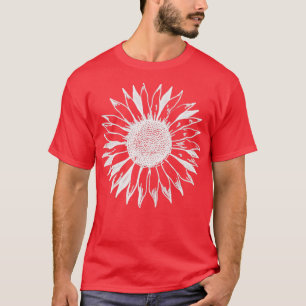 Sunflower Flower Minimalist Illustration T-Shirt