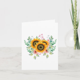 Sunflower Folded Note Card