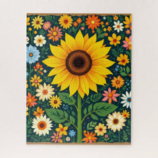 Sunflower Folk Art Puzzle
