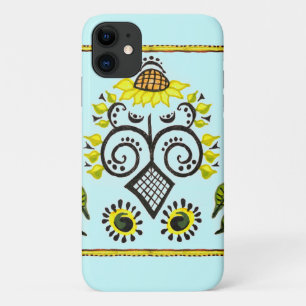 Sunflower Folk Pattern by Alexandra Cook Case-Mate iPhone Case