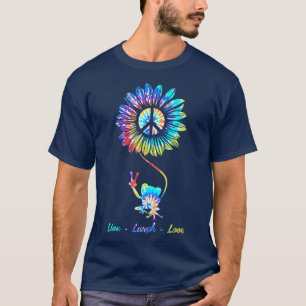 Sunflower Frog Live Laugh Love Funny Tie Dye T-Shirt
