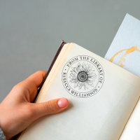 Sunflower From the Library of Custom Name Book