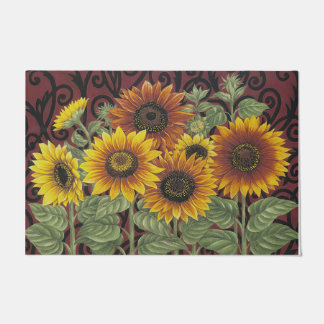 Sunflower front entry mat, Summer  Doormat