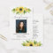 Sunflower Funeral In Loving Memory Poem Card