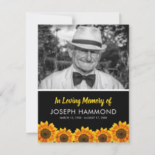 Sunflower Funeral Order of Service   Thank You