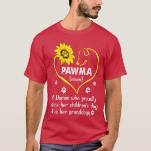 Sunflower Funny Dog Lover Pawma Mother's Day T-Shi T-Shirt