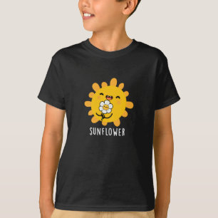 Sunflower Funny Sun And Flower Pun Dark BG T-Shirt