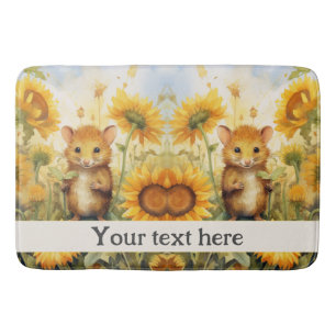 Sunflower Garden 17 Miceville Bath Mat
