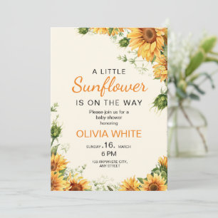 Sunflower Garden Baby Shower Boho Gender Neutral Invitation