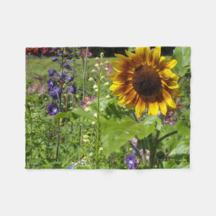 Sunflower Garden Patch Fleece Blanket