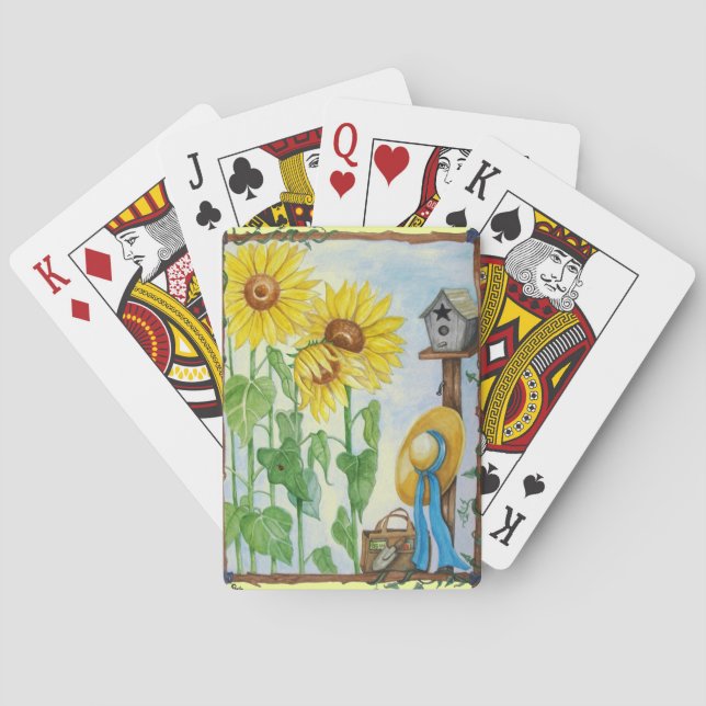 Sunflower Garden Playing Cards (Back)