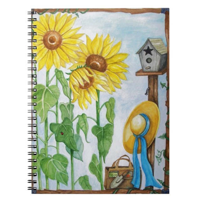 Sunflower Garden Spiral Notebook (Front)