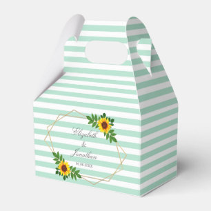 Sunflower Geometric Wedding Favour Box