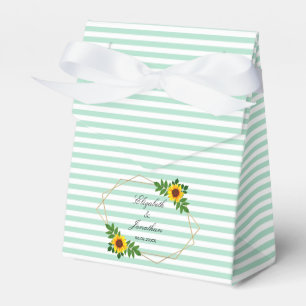 Sunflower Geometric Wedding Favour Box