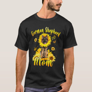 Sunflower German Shepherd Mum Dog  Mother's Day T-Shirt