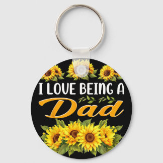 Sunflower Gifts For Dad Pregnancy Announcement App Key Ring