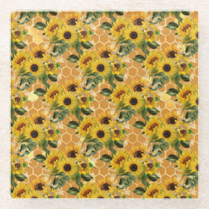 Sunflower Gifts Make It Like A Sunflower Glass Coaster