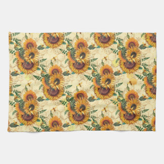 Sunflower Gifts | Sunflower Turn Surrounded Tea Towel