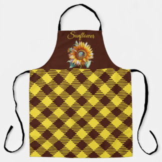 "Sunflower" Gingham Apron