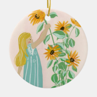 Sunflower Girl Ornament