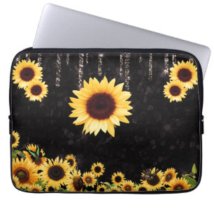 Sunflower Glitter Sublimation  Laptop Sleeve
