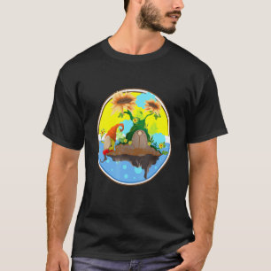 Sunflower Gnome Island Home Garden Farmhouse Hippi T-Shirt