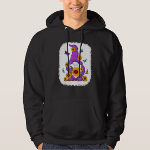 Sunflower Gnome Paint Background Hoodie