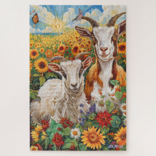 sunflower goats apple tree puzzle