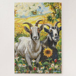 sunflower goats apple tree puzzle