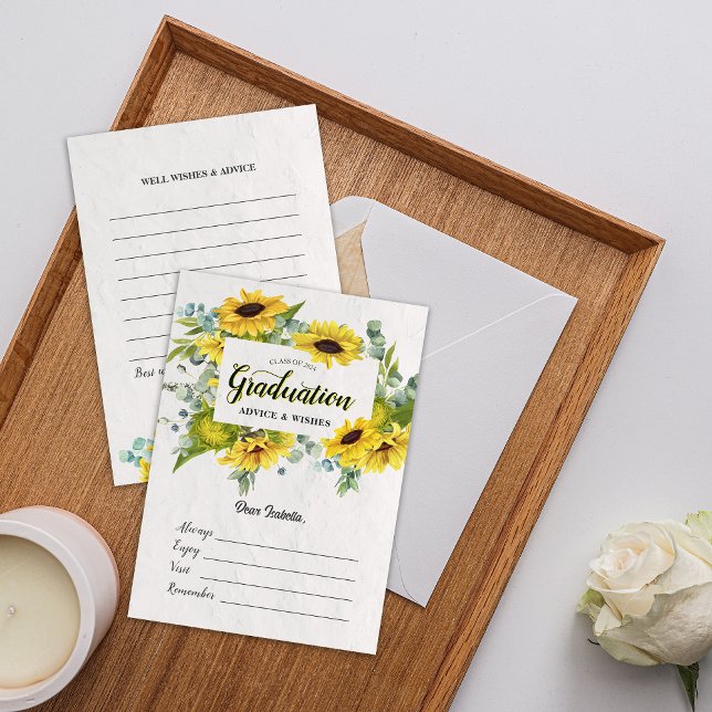 Sunflower Graduation Well Wishes Keepsake Card (Sunflower Graduation Well Wishes Keepsake Card)