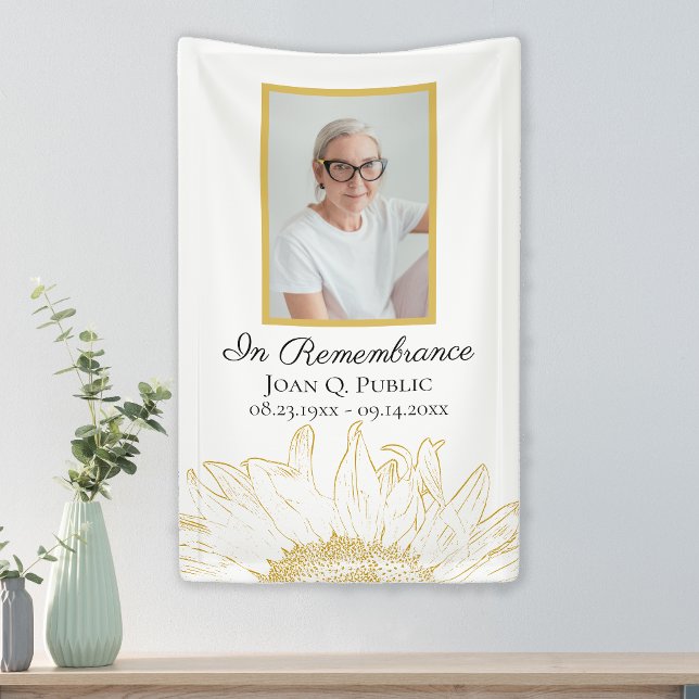 Sunflower Graphic Celebration of Life Funeral  Banner (Creator Uploaded)