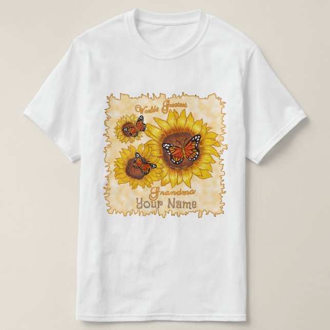 Sunflower Great Grandma  T-Shirt (Design Front)