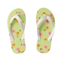 Sunflower Green. Kid's Flip Flops
